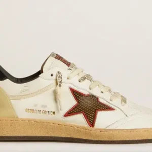 Ball Star Donna LTD con stella in rete e talloncino in pelle blu notte